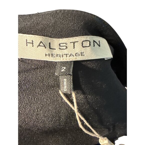 Halston Heritage Fit & Flare Cap Sleeve Black Dress Size 2 MSRP $425 NWT - Picture 5 of 9